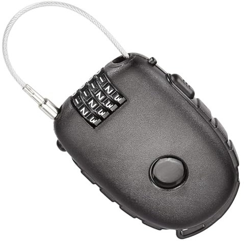 Wonvify Misez à 4 Chiffres Serrure à Combinaison Rétractable - Antivol Velo Portable Cadenas à Câble Longueur 75 cm, Diamètre 2,5 mm - Cadenas Pour Vélo, Scooter, Moto et Poussette
