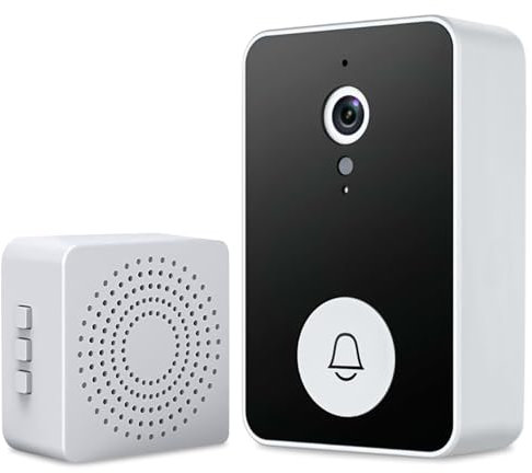 IXYHKB Wireless Doorbell Camera, Smart Wireless Video Doorbell with Chime, Waterproof HD Security Video Doorbell with Night Vision, Wireless Remote Camera Doorbell, Two-Way Talk, Cloud Storage