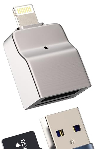 Lightning USB Adapter(2in1) Micro SD Kartenleser TF Memory CardReader DigitalKamera OTG 3.0 Kabel Handy Lesegerät für Apple iPhone iPad Buchse Speicherkarten Highspeed Übertragung Anschluss Converter