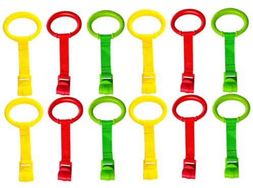 PRETYZOOM 12 Stk -Zuglasche lernspielzeug lauflernhilfe zubehör für kinderwagen babygang krippe zubehör Ring Babypuppenbett Haken Säuglingsversorgung Klimmzugstange Hartplastik
