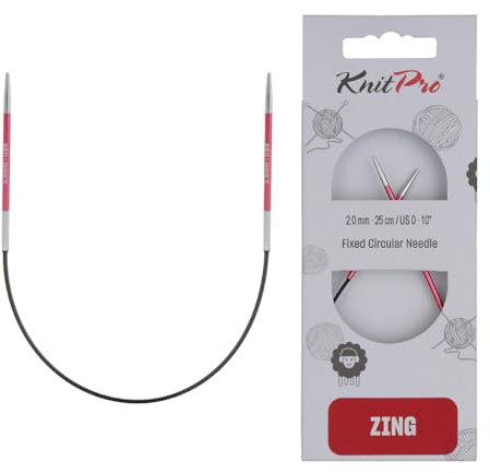 KnitPro Zing Fixed Circular Needles 9 (22.5cm) | 2.00mm