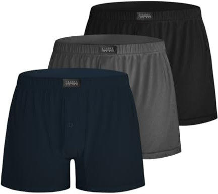 Liabel Boxer Uomo in Cotone Mercerizzato, Art. 940 3pz, Assortito M