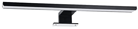 EMKE LED Spiegelleuchte Bad 40cm Spiegellampe Bad Spiegellampen für das bad Wandlampe Badezimmer Badlampe Wand IP44 8W 6000K Spiegel Lampe Schwarz