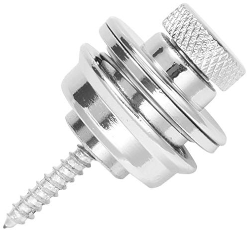 Muuoeou 2pcs Non-slip Guitar Strap Lock Guitar Belts Buckle Button Thread For Acoustic Electric Bass Guitar Strap Parts Accessories-silver