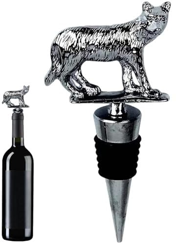CutitiUU Wine Bottle Stopper Wolf Head Wine Stopper Bottle Stoppers for Wine Champagne Reusable Bottle Saver Wine Accessory Wine Gifts Birthday Gifts for Men and Collectibles Enthusiasts