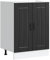 vidaXL Panel para lavavajillas Lucca Madera contrachapada Negra