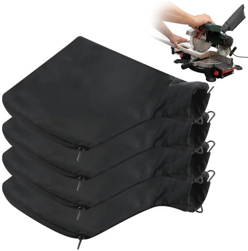 4 Pcs Mitre Saw Dust Bag for Evolution, Adjustable Sander Dust Bag with Makes It Easy to Dispose, for 255 Model Mitre Sas, Edge Planer, Diagonal Saw