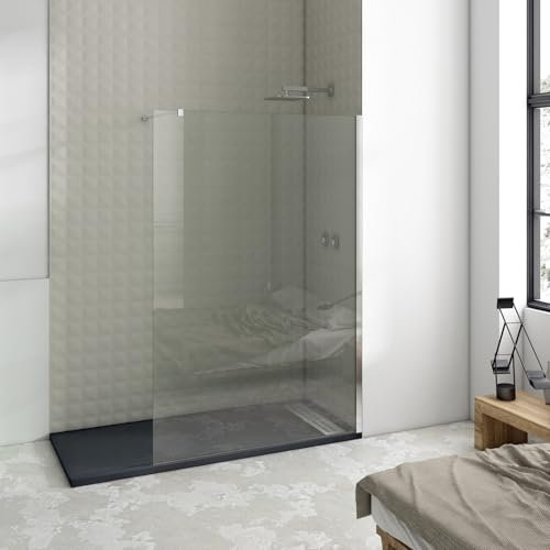 BATHME OASIS Mampara Ducha Fijo Cromo Transpartente - Medida: 60 cm 60 cm