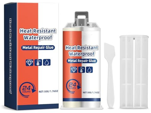 Super colla per metallo – Forte colla per saldatura in ghisa, resistente al calore Epoxide di riparazione per sigillare le perdite, impermeabile e resistente alle alte temperature, adesivo in metallo
