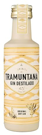 TRAMUNTANA Handgemachter Original Dry Gin 100 ml mit Goldverzierung – Premium-Gin mit mediterranen Botanicals & Balearischem Lifestyle– Spanische Spezialität – Geschenk für Männer & Frauen