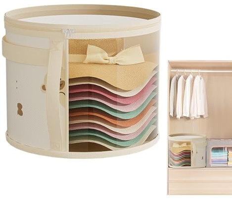 Cajas Para Sombreros, Protector De Sombrero Plegable Transparente Antipolvo Portátil, Transportador Transparente Plegable Y Portátil A Prueba De Polvo Para Viajes Maleta Dormitorio Armario Iglesia Est