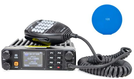 Kit stazione radio VHF/UHF PNI Alinco DR-MD-520E dual band 144-146MHz/430-440MHz, con funzione GPS, 4000 canali, analogico e digitale + tampone adesivo blu in regalo