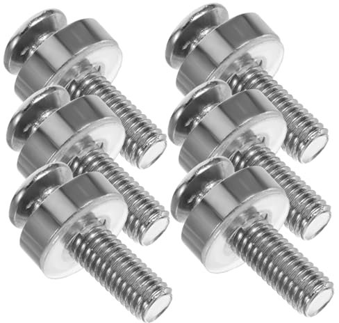 DIYEAH 50 Stück Edelstahlschraube Schrauben Hardware-Muttern Gestell Rack-Nüsse Montage Werkzeug für Käfigmuttern Käfigbolzen Schraube für Geräte-Server-Racks Rostfreier Stahl Silber