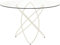 Kare Design Esszimmertisch Molekular, Greige, 120cm Durchmesser, Esstisch, Glas Tischpaltte, Stahlgestell, Esszimmer, Rund