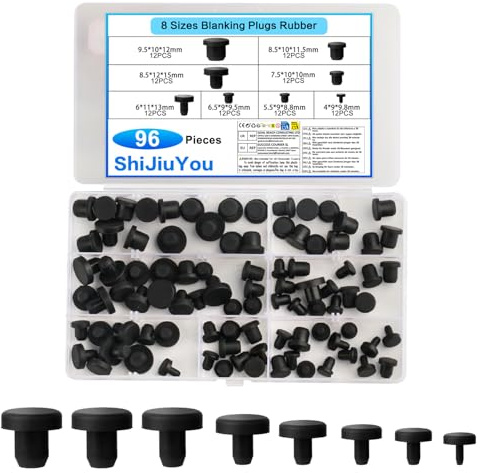 Rubber Bungs Assorted Sizes Silicone Hole Plugs for Sealing Bottles Pipes | The Soft, Non-slip Grip Ensures Easy Insertion and Removal Without Cracking or Deforming, Even Under Pressure.
