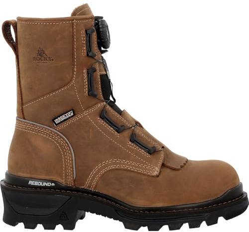 ROCKY Rams Horn Composite Toe Logger Boot, Brown, Size 12(M)