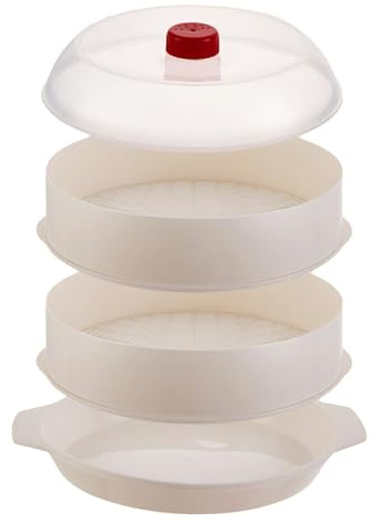 2-stöckiger Dampfgarer Für Mikrowelle Dampfkochtopf Für Reis, BPA-frei Schnellkoch-Set Für Küche, Wohnung, Restaurant Einfache Reinigung