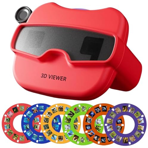 Joygoodta 3D-Viewer für Kinder, unterhaltsame, lehrreiche Kaleidoskope für Kinder mit 6 Rollen, neuartiges, augensicheres Naturspielzeug für Mädchen, Jungen, Erwachsene ab 3 Jahren