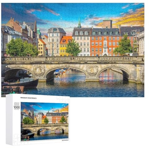 1000 PCS Puzzles Für Teenager Copenhagen's Most Beautiful Bridges Puzzles Für Teenager – Lustige Spiele Zur Gedächtnisverbesserung Und Stressreduzierung – Geschenke 1000 PCS