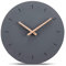 Cander Berlin MNU 6130 G Designer Wanduhr aus Beton mit lautlosem Uhrwerk - 30,5 cm Ø - kein nerviges Ticken