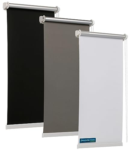 TEXMAXX® Reflect Verdunklungsrollo ohne Bohren - 100 x 220cm (Stoffbreite 96cm) / Thermo Rollos für Fenster ohne Bohren/Fensterrollo innen ohne Bohren/Thermorollo ohne Bohren inkl. Zubehör - Weiß