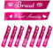 Oblique Unique® Braut + Braut Security Schärpe Set für Junggesellinnenabschied JGA Hochzeit in Pink