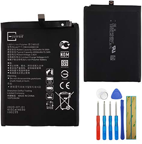 Batería de repuesto de iones de litio HB436486ECW compatible con Huawei P20 Pro/Mate 10 Pro Nova 2i Honor 9i RNE-L01/02/03 RNE-L21 Huawei G10 Plus