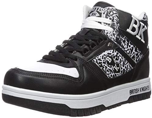 British Knights Herren Kings SL Turnschuh, Schwarz/Weiß/EL