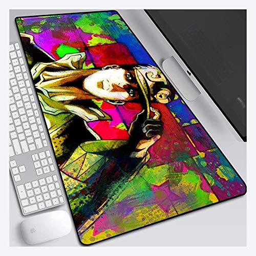 Mauspad JoJo's Bizarre Adventure 900X400mm Mauspad, Speed Gaming Mauspad, Extended XXL große Mausmatte mit 3mm starker Basis, für Notebooks, PC, N