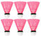 LIOOBO 6 Stück Kunststoff Badminton Ball langlebig Sport Trainingsball Federbälle Spielen Bälle für Outdoor-Schulübung Zubehör - pink