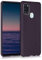 kwmobile Case kompatibel mit Samsung Galaxy A21s Hülle - Schutzhülle aus Silikon metallisch schimmernd - Handyhülle Metallic Brombeere