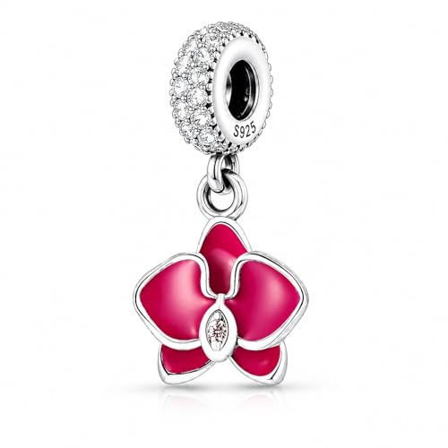 MariaFonte Charm Kompatibel Alle Marken Stiefmütterchen Rose Blau Glücksbringer 925 Silber Anhänger Originalangebote Geburtstag Freundschaft Mama Perle Herz Familie Weihnachten