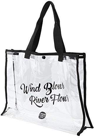 VGEBY Einkaufstasche Transparente durchsichtige Tasche PVC Strandhandtasche Tragbar für Schwimmreisen