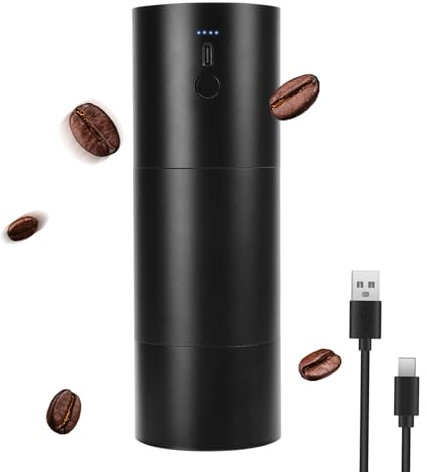 Anakao F2 Brew Grinder-Electric Burr Coffee Grinder, Stainless Steel Conical Burr, Internal Adjustable Setting for Drip,French Press,Cold Brew;Aluminum body Rechargeable Coffee Grinder