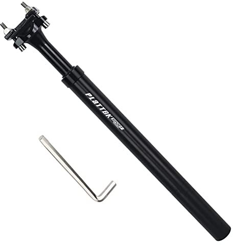PLATTBK Fahrrad Sattelstütze Gefedert Aluminiumlegierung Spring Federsattelstütze 27.2/28.6/30.9/31.6mm Gefederte Sattelstuetze 400MM