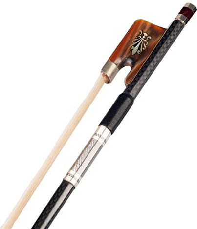 Flfl Viola Bogen 16 Viola Carbon Faser Bow Grid Carbon Fibre Stick White Horsehar W/OX Horn Frosch Dauerhaft Geigenbogen voller Größe