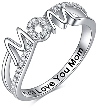 YAFEINI Mutter-Ringe, 925er-Sterlingsilber, Mutter-Ringe, Mutter-Schmuck, Geschenke für Frauen, Weihnachtsgeschenke