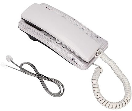 Schnurgebundenes Telefon, KXT‑438 Quick Flash Last Number Dials Schnurgebundenes Telefon mit Pausenfunktion, Hängendes Telefon, Wandmontierter Schreibtisch, Festnetzanschluss für das Home(Weiß)