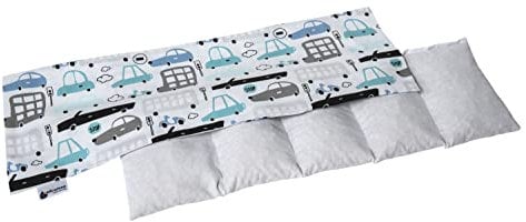 Medi Partners Coussin chauffant noyaux de cerise 60x20cm 800g 100% coton 5 Chambres par le froid Taie d'oreiller amovible (Voitures)