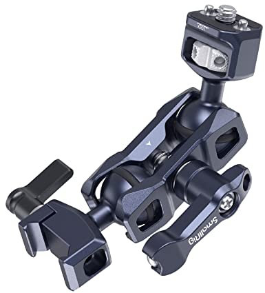 SMALLRIG Braccio Magico con Doppia Testa a Sfera con Vite da 1/4-20 e Morsetto NATO, Carico Massimo 13,23 Libbre/6 kg, Solo 91 g, Realizzato in Lega di Alluminio e Acciaio Inossidabile - 3875