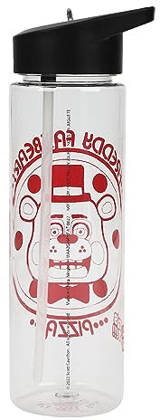 Five Nights At Freddy's Freddy Fazbear's Pizza - Borraccia in plastica a parete singola, 680 ml