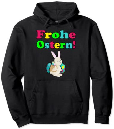 Frohe Ostern Kaninchen Osterhase Pullover Hoodie