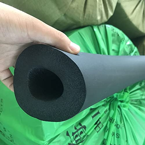 HAIRIT Schwarze Schaumstoff-Rohrisolierung, Frostschutz-Isolierrohr, 1,8 M Lange Geschlitzte, Selbstdichtende Rohrisolierung, 15 Mm Wandstärke, Griffhalterung