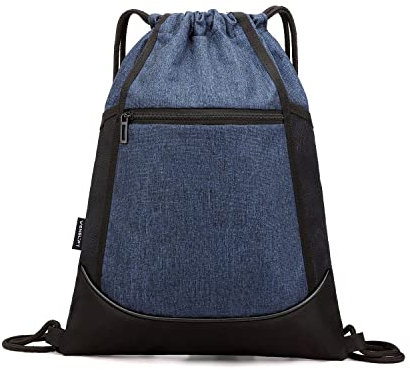 Cosyres Kordelzug Turnbeutel Rucksack Beutel Rucksack Klein mit Innentasche Sportbeutel Gym Bag (Blau)