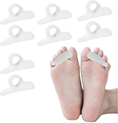 4Pairs Gel Hammer Toe Crest Cushions, Corrector Crests Relieve Foot Pain, Pressure, Discomfort, One Loop Design Hammertoe Gel Support Pads, Flexible Silicone Comfort