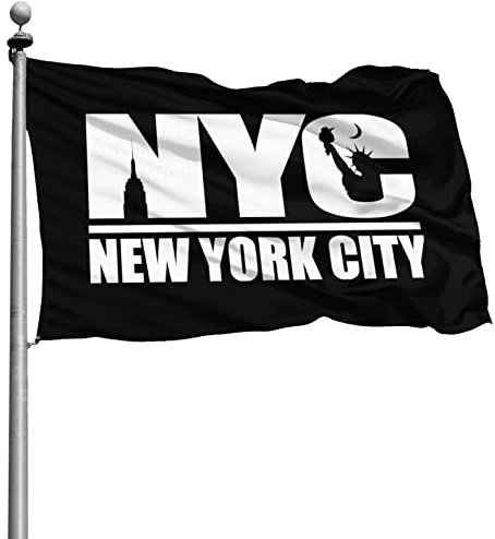 90X150cm Gartenfahne New York City Nyc Parteifahne Langlebig Dekorative Fahnen Doppelseitige Indoor Flagge Décor Für Veranda Lawn Festival