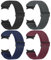 Yunshare Elastic Watch Straps Compatible with Samsung Galaxy 6/5/4 40mm 44mm/Galaxy 6 Classic 43mm 47mm/Watch 5 Pro 45 mm/Galaxy 4 42mm 46mm Stretch Nylon Solo Loop, Black+Grey+Indigo+Wine Red
