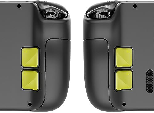Skull & Co. Back Button Enhancement Set for Steam Deck, Handle Grip Pads Improvement Button Protection Kit for Steam Deck - Neon Yellow, 4pcs