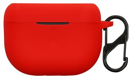 kwmobile Schutzhülle für Jabra Elite 8 Active Hülle - TPU Silikon Case für Kopfhörer Ladecase - stoßfestes Cover mit Karabiner - Rot