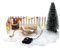 Wichtel Zubehör Mini LED Lichterkette Zaun Tanne Schlitten Päckchen Set 8-teilig